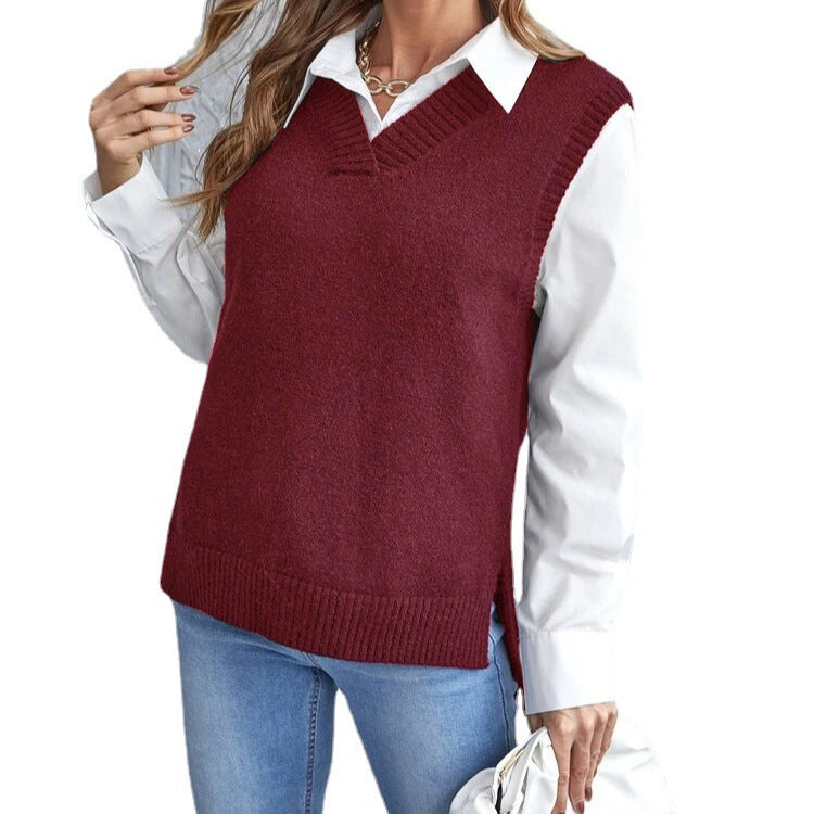 Taryn | Women’s V-Neck Sweater Vest with Relaxed Fit