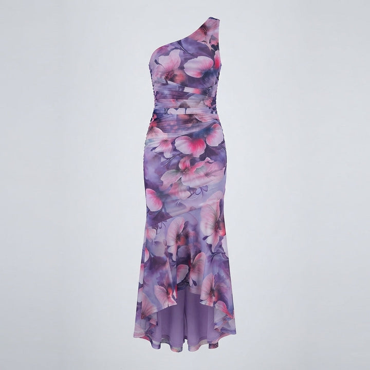 Tegan Ferris | Floral One-Shoulder Maxi Dress For Women