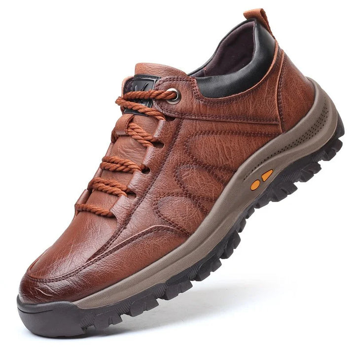 Trent Maloney | Leather Lace-Up Orthopedic Sneakers For Men