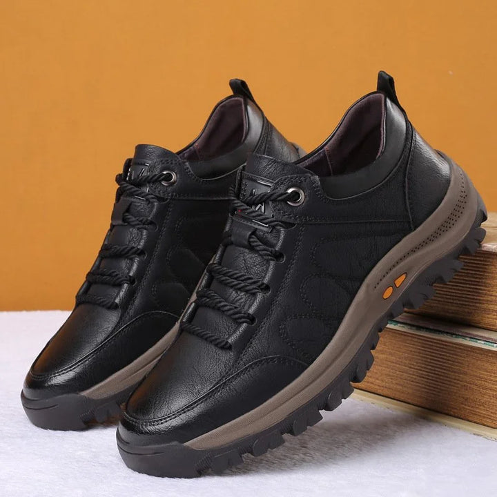 Trent Maloney | Leather Lace-Up Orthopedic Sneakers For Men