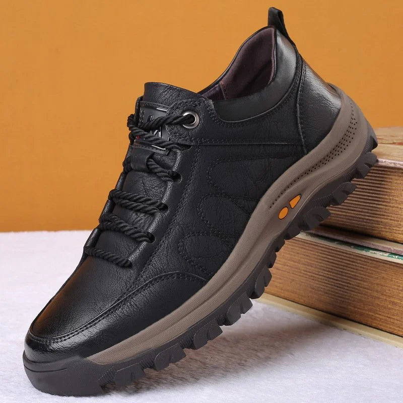 Trent Maloney | Leather Lace-Up Orthopedic Sneakers For Men