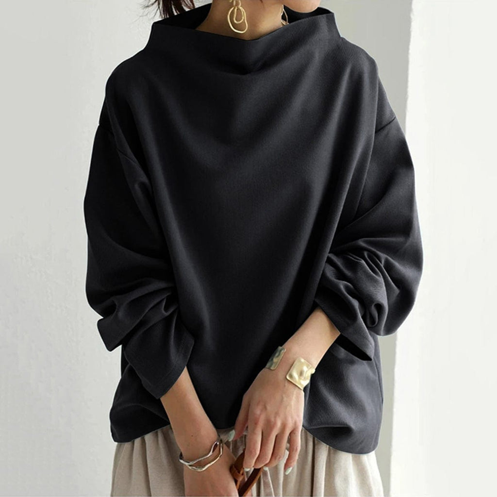 Tessa | Women’s Mock Neck Top with Relaxed Fit