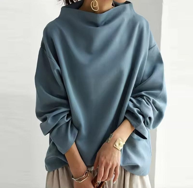 Tessa | Women’s Mock Neck Top with Relaxed Fit