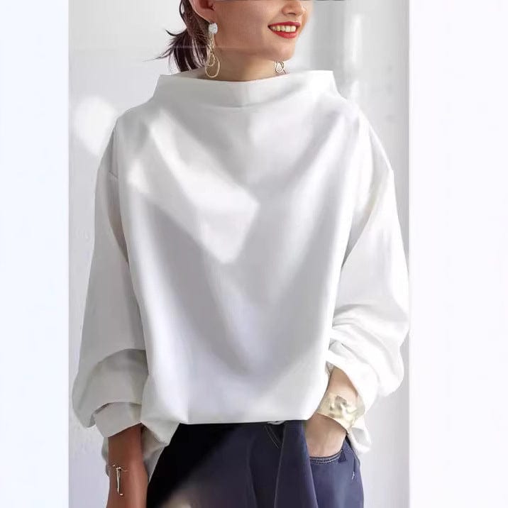 Tessa | Women’s Mock Neck Top with Relaxed Fit