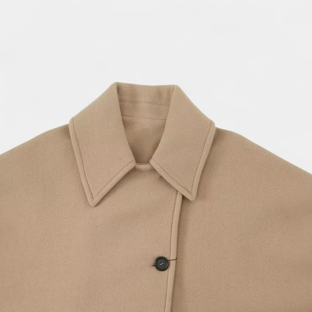 Thalia | Women’s Collared Coat with Button Front