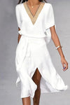 Livia | Women’s Wrap Midi Dress with V-Neck