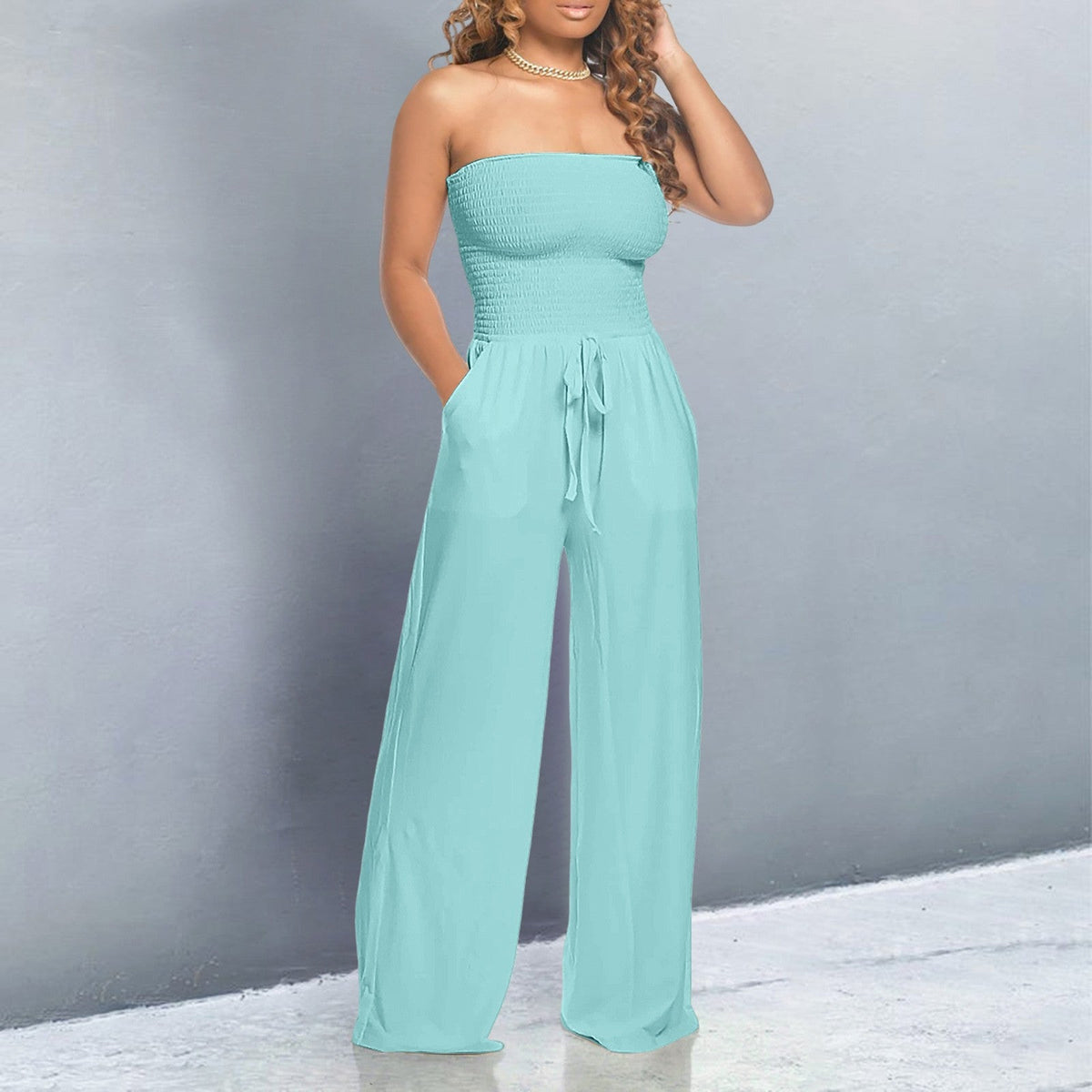 Bella | Women’s Off-Shoulder Jumpsuit with Cinched Waist