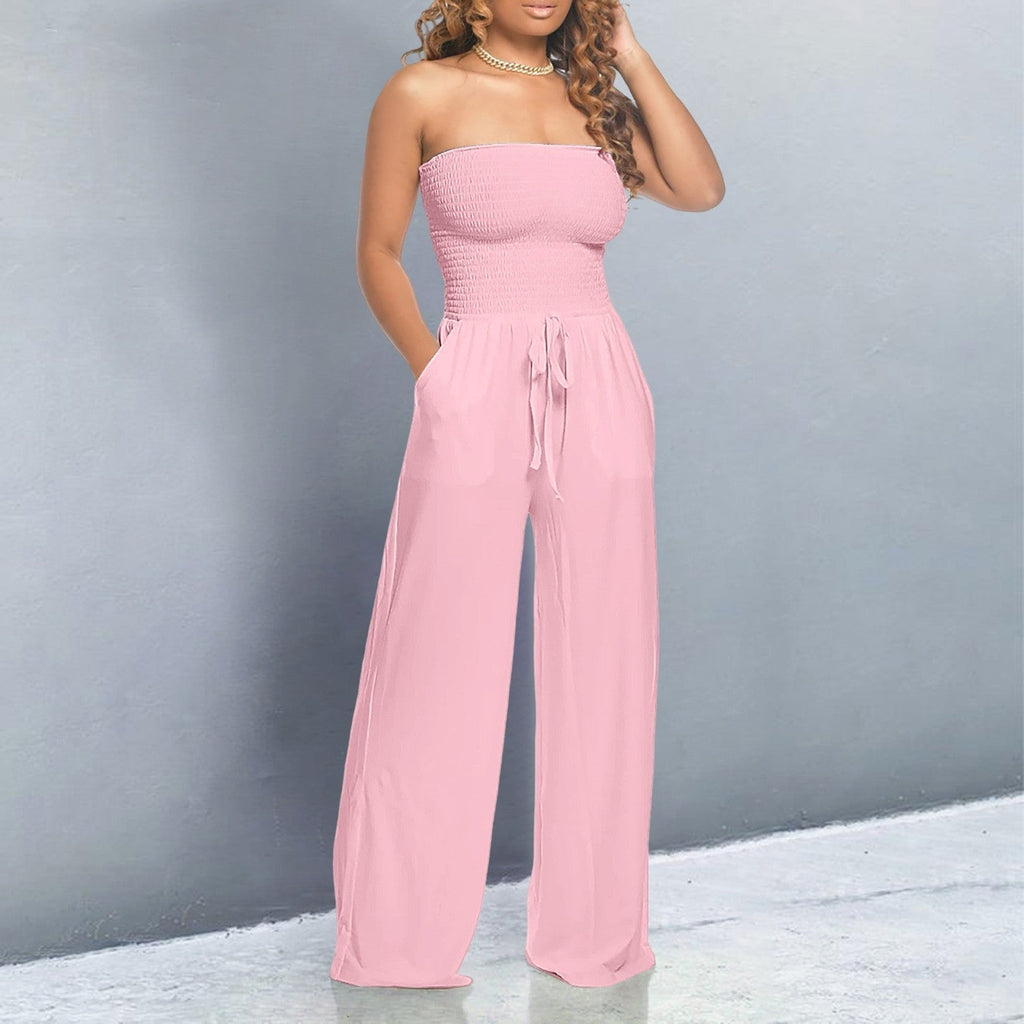 Bella | Women’s Off-Shoulder Jumpsuit with Cinched Waist