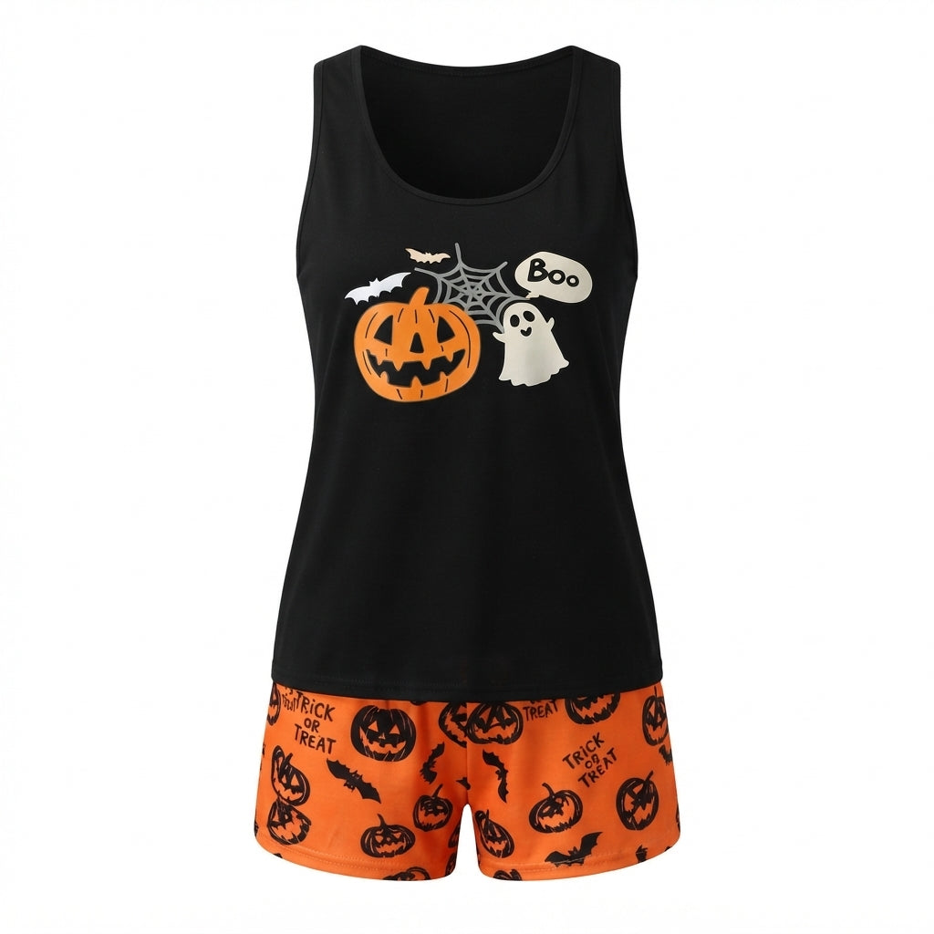 Trick &amp; Treat | Pumpkin Ghost Halloween Pyjamas For Women