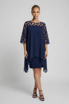Ava Harrington | Mesh Sleeve Cape Mini Dress For Women