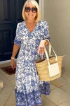 Elaine | Floral Tiered Midi Dress
