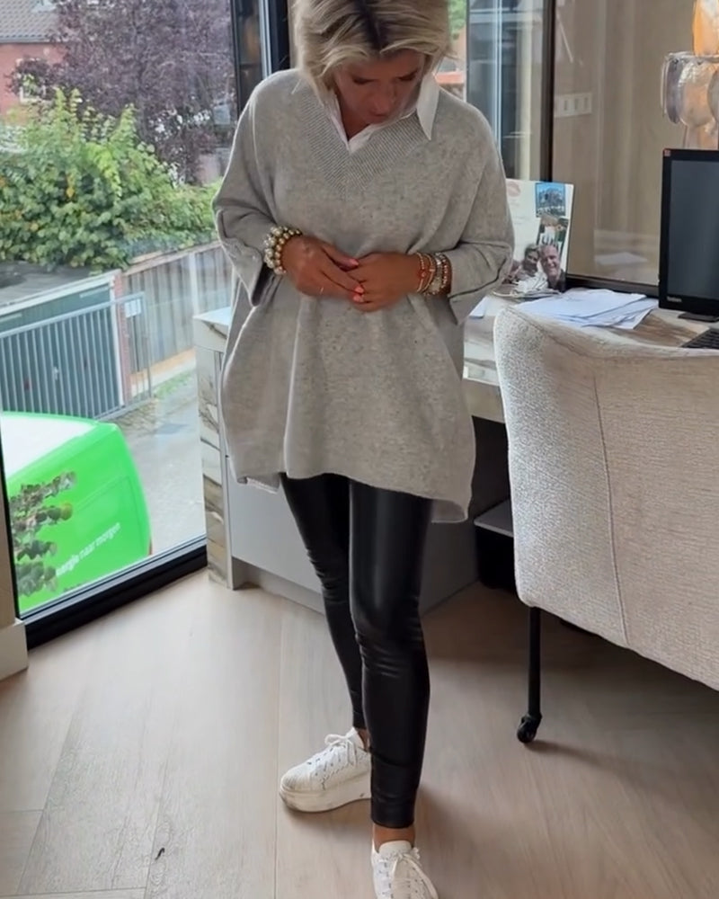 Vesperine | Women’s Oversized Tunic Top with Round Neckline