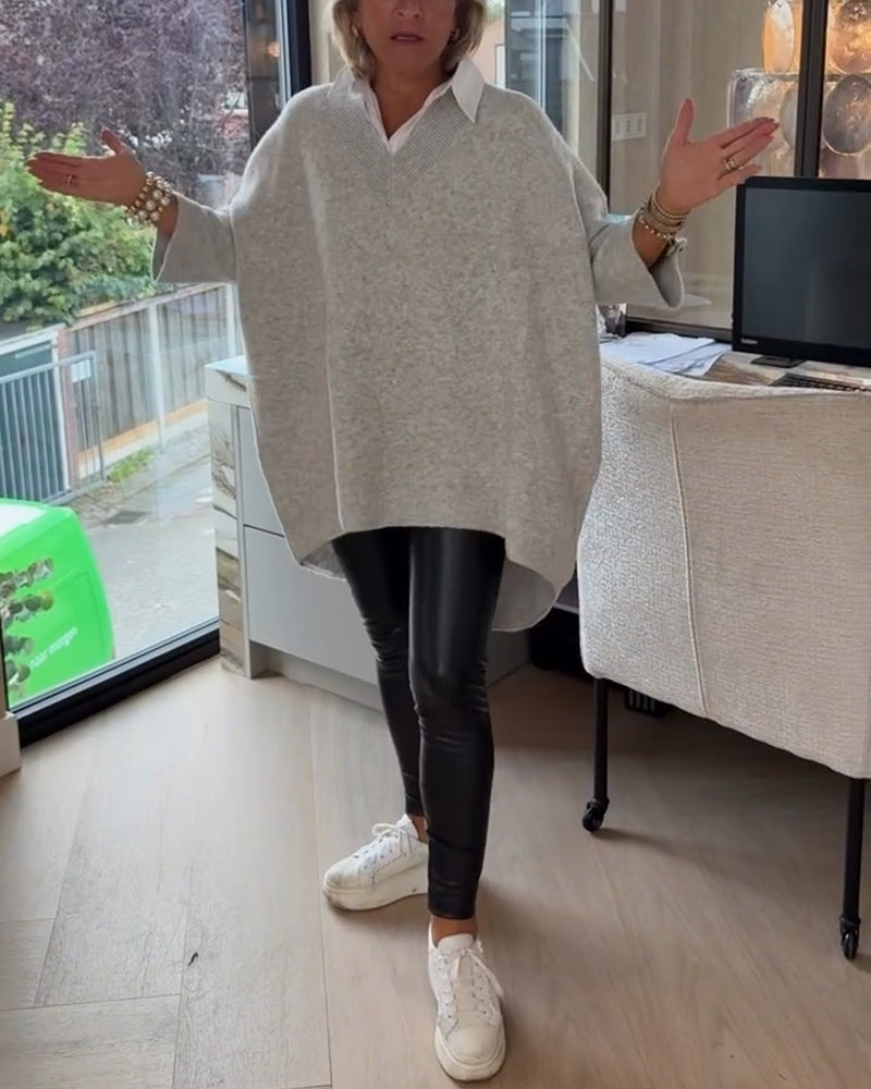 Vesperine | Women’s Oversized Tunic Top with Round Neckline