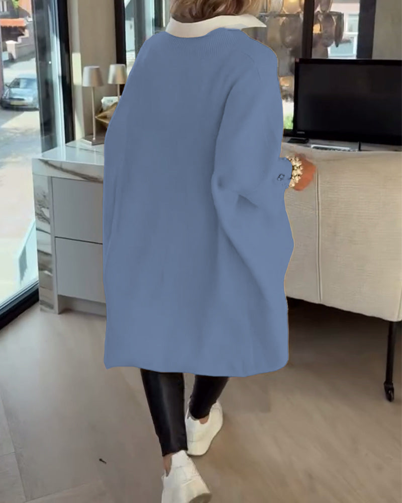 Vesperine | Women’s Oversized Tunic Top with Round Neckline