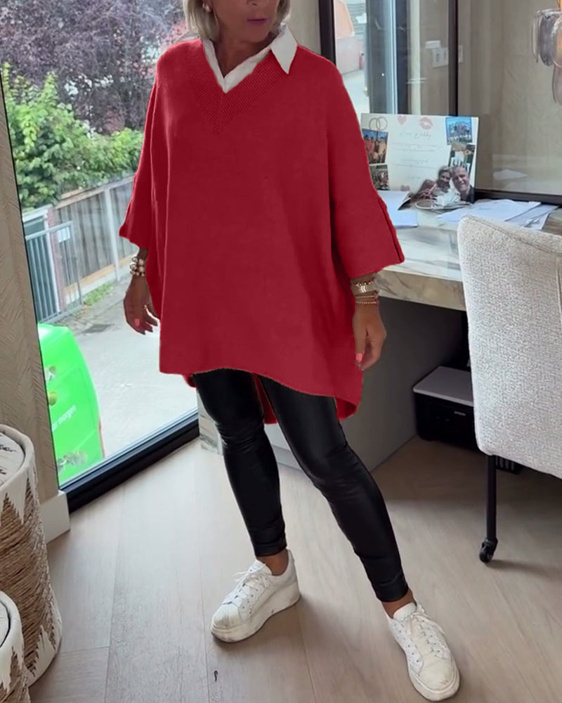 Vesperine | Women’s Oversized Tunic Top with Round Neckline