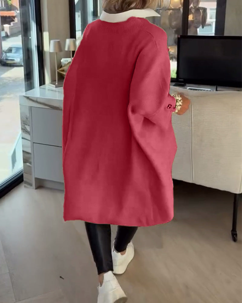 Vesperine | Women’s Oversized Tunic Top with Round Neckline