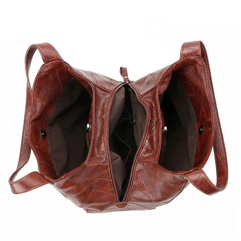 Maya | Women’s Brown Shoulder Bag with Long Straps