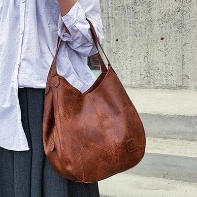 Maya | Women’s Brown Shoulder Bag with Long Straps