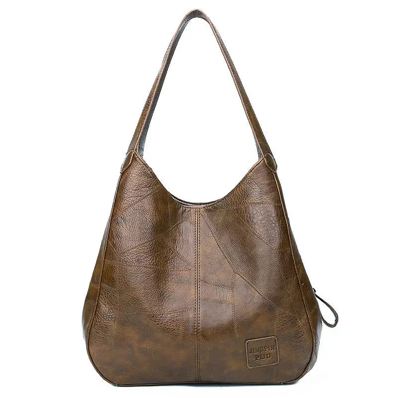 Maya | Women’s Brown Shoulder Bag with Long Straps