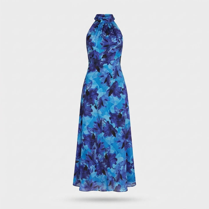 Violet Chambers | Floral Halter Neck Races Dress For Women