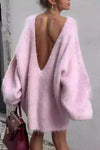 Esme™| Fluffy Oversized Sweater Dress