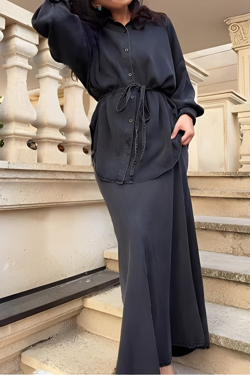 Callie | Women’s Long Sleeve Set with Drawstring Waist