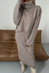 Willa | Women's Turtleneck Long Sleeve Maxi Dress