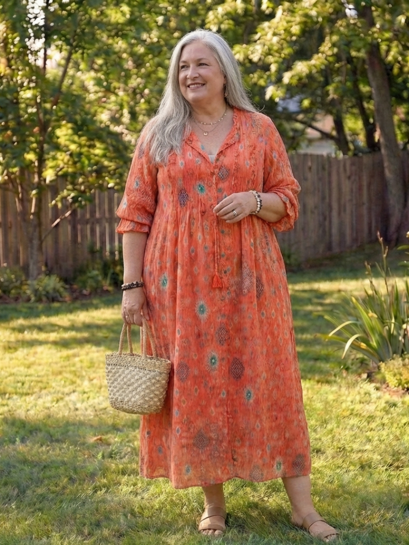 Wisteria | Women’s Floral Maxi Dress with V-Neck
