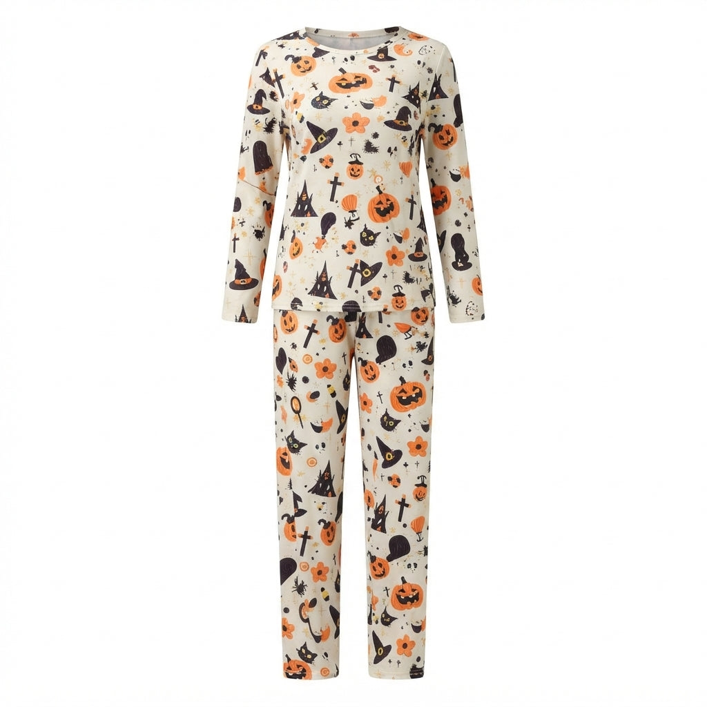 Spooky Hollow | Pumpkin Ghost Halloween Pyjamas For Women