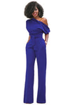 Dalissa | Women’s One-Shoulder Jumpsuit with Belted Wide-Leg