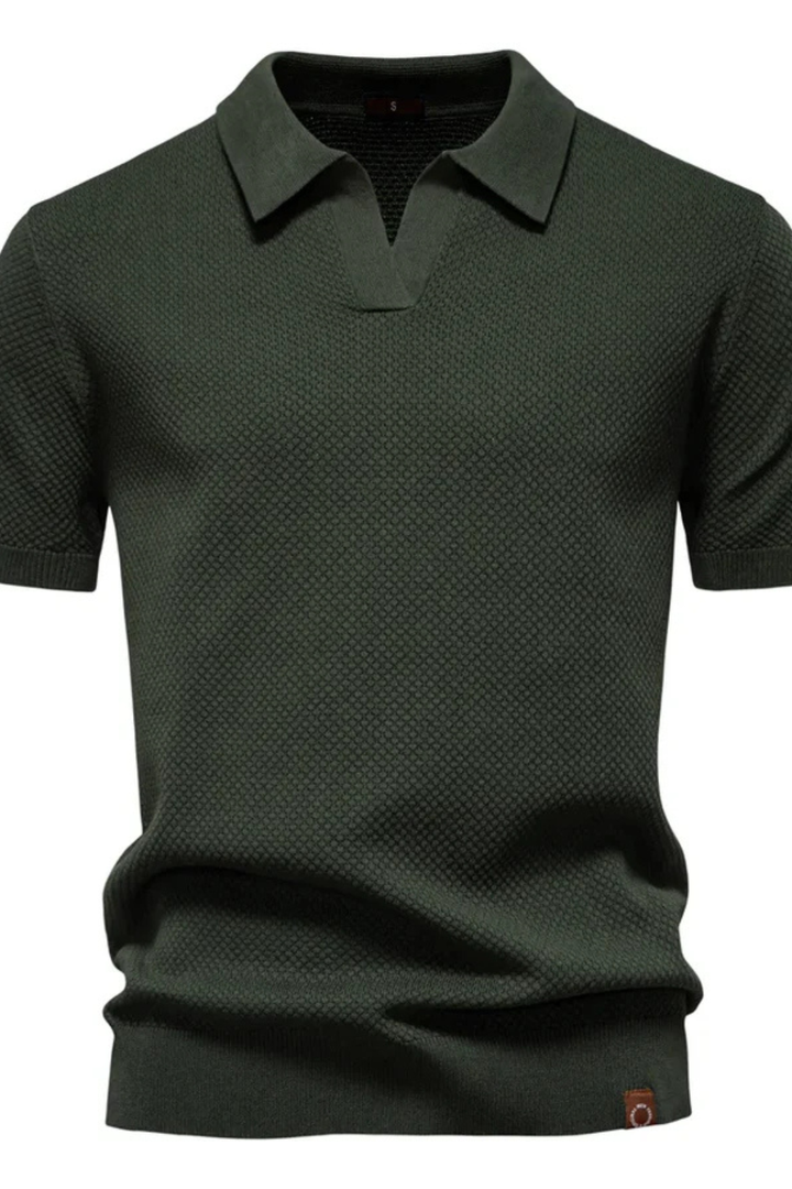 Xavier Blake | Textured Knit Polo Shirt For Men