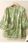 Kourtney™ | Chic Blouse with Embroidered Accents