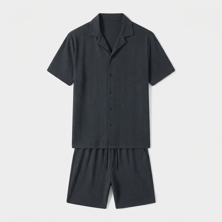 Zachary Prentice | Textured Shirt &amp; Shorts Set For Men