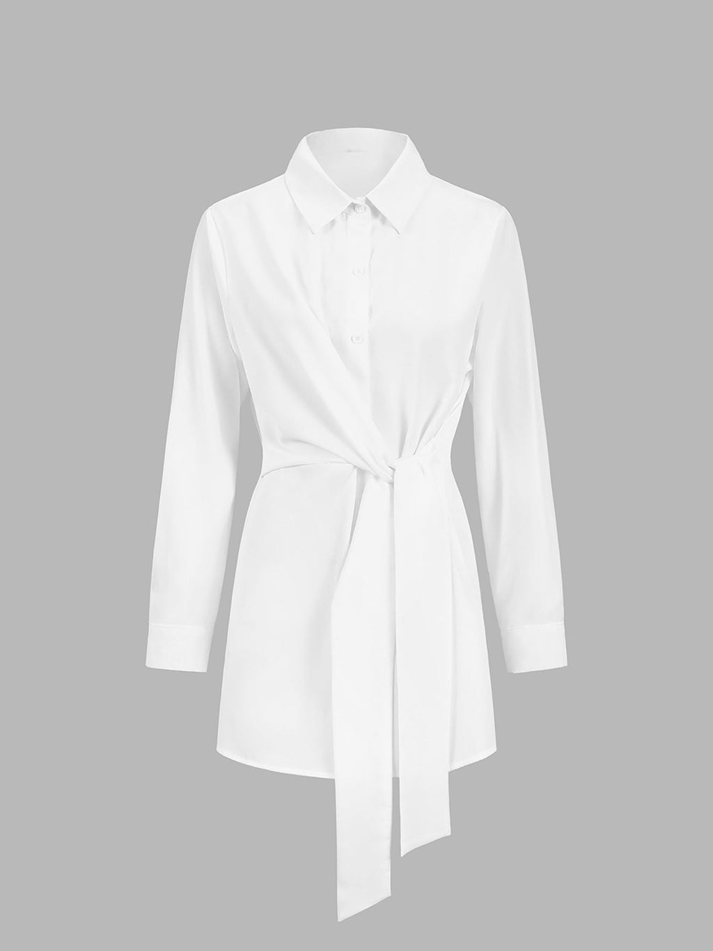 Zinnia | Women’s Tie Waist Button-Down Shirt with Self-Tie