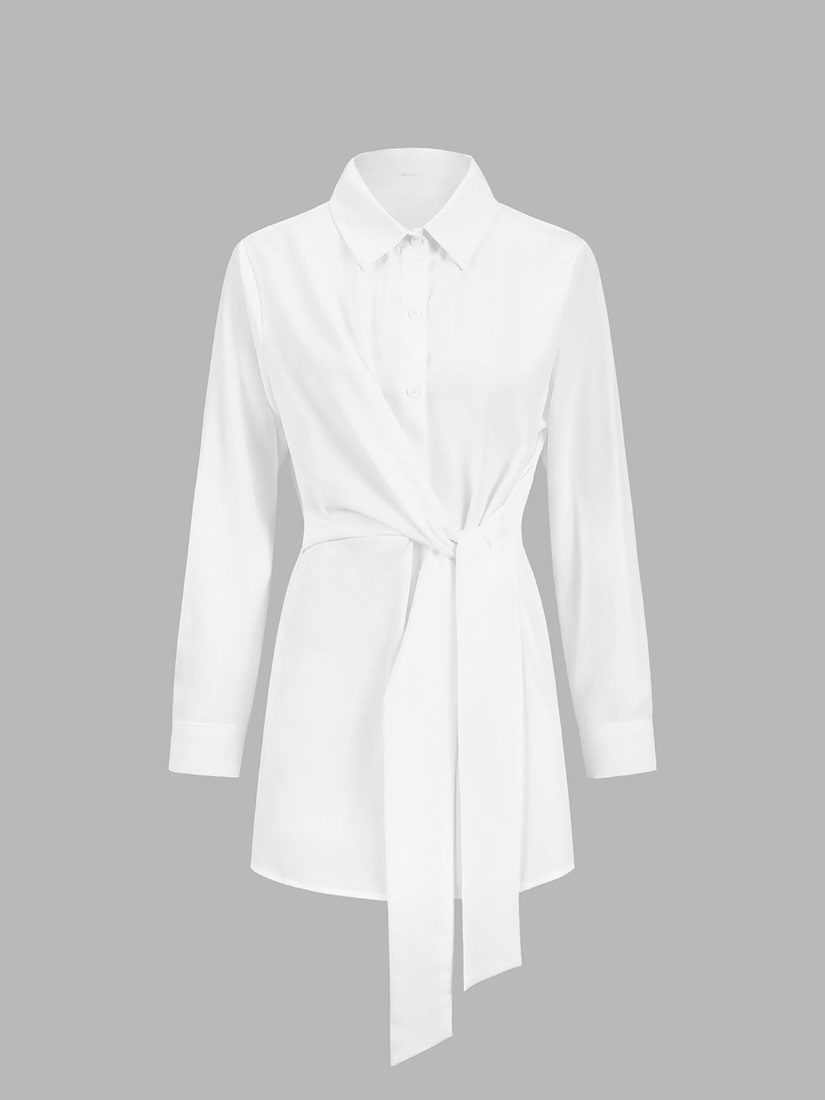 Zinnia | Women’s Tie Waist Button-Down Shirt with Self-Tie