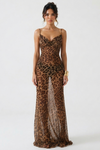 Zoe Harrison | Leopard Print Sheer Maxi Dress For Women