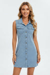 Zoe Murphy | Denim Summer Dress With Pockets For Women
